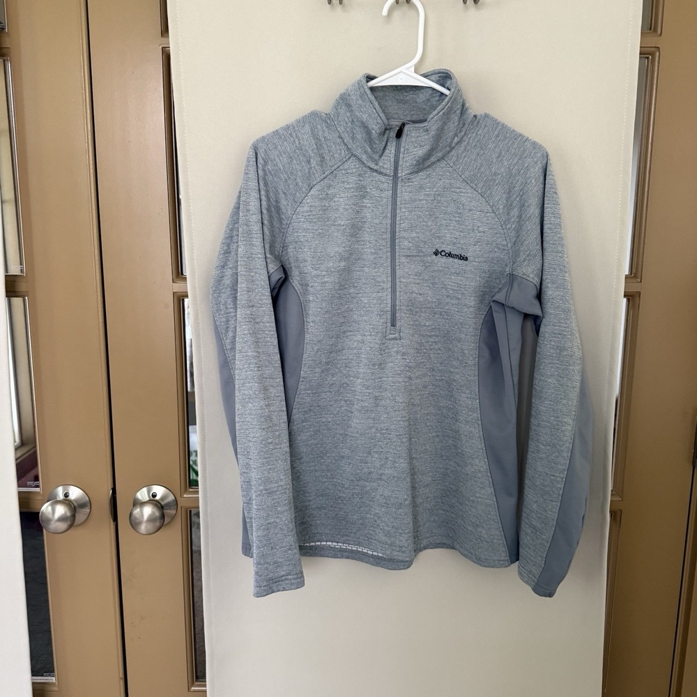 Columbia Womens Large Grey 1/4 Quarter Zip Pullover